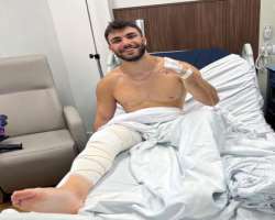 He broke his knee and fingers and was hospitalized in February 2023.